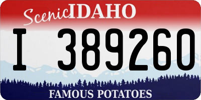 ID license plate I389260