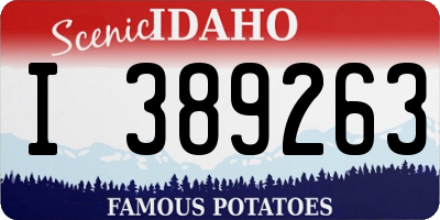 ID license plate I389263