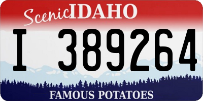 ID license plate I389264