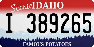 ID license plate I389265