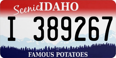 ID license plate I389267