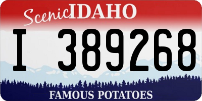ID license plate I389268
