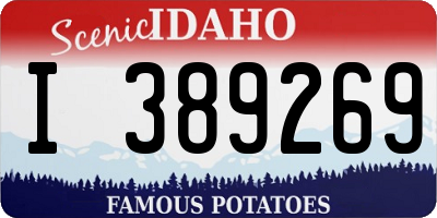 ID license plate I389269