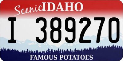 ID license plate I389270