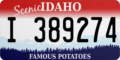ID license plate I389274