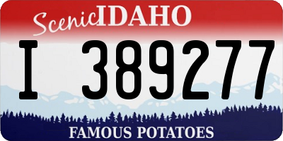 ID license plate I389277