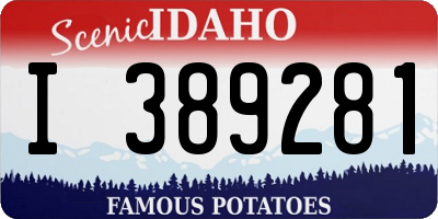 ID license plate I389281