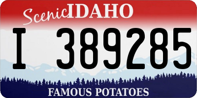 ID license plate I389285