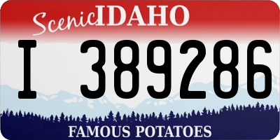 ID license plate I389286