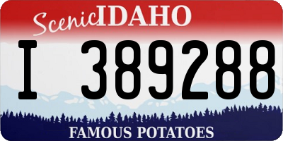 ID license plate I389288