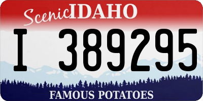 ID license plate I389295