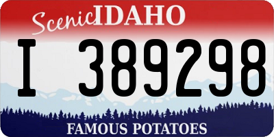 ID license plate I389298