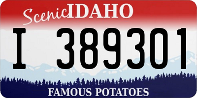 ID license plate I389301