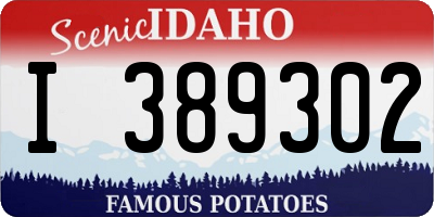 ID license plate I389302