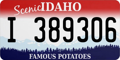ID license plate I389306