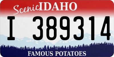 ID license plate I389314