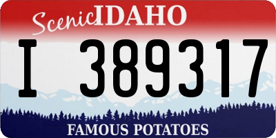 ID license plate I389317