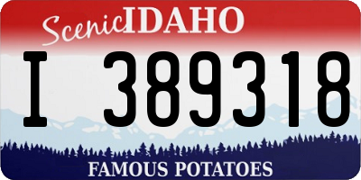 ID license plate I389318