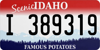 ID license plate I389319