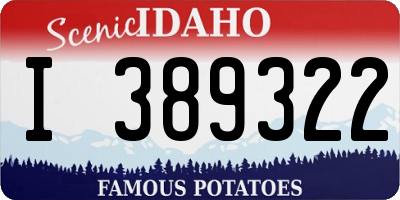 ID license plate I389322