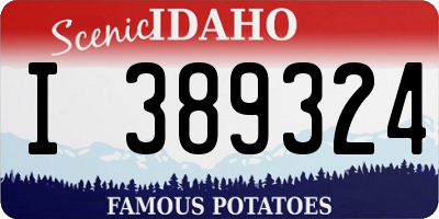 ID license plate I389324