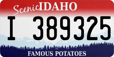 ID license plate I389325
