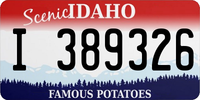 ID license plate I389326