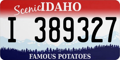 ID license plate I389327