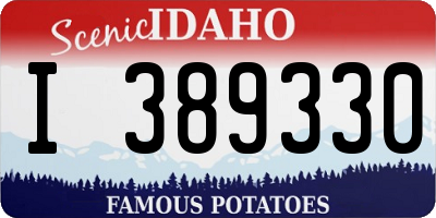 ID license plate I389330