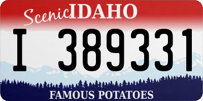 ID license plate I389331