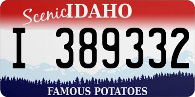 ID license plate I389332
