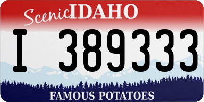 ID license plate I389333