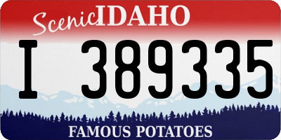 ID license plate I389335