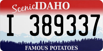 ID license plate I389337