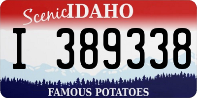 ID license plate I389338