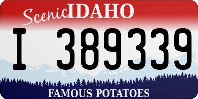 ID license plate I389339