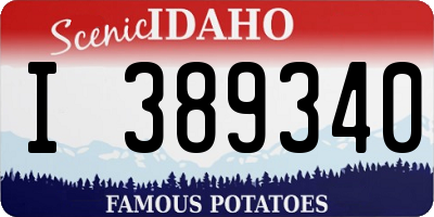 ID license plate I389340