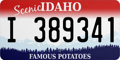 ID license plate I389341