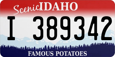 ID license plate I389342