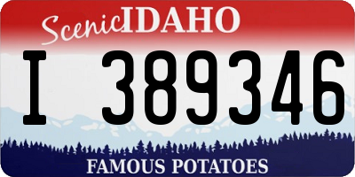 ID license plate I389346