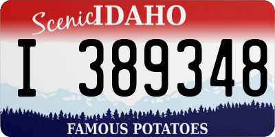 ID license plate I389348