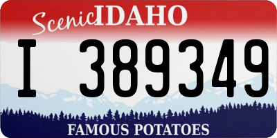 ID license plate I389349