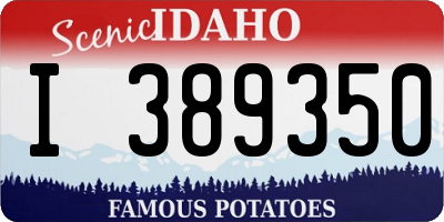 ID license plate I389350