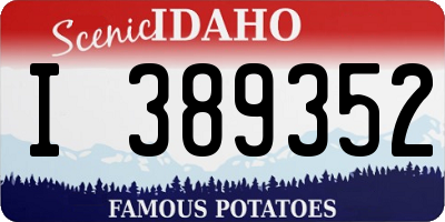 ID license plate I389352