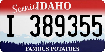 ID license plate I389355