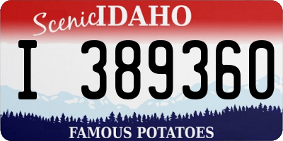 ID license plate I389360