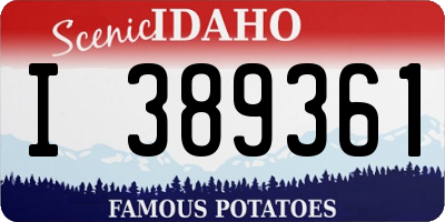 ID license plate I389361