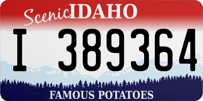 ID license plate I389364