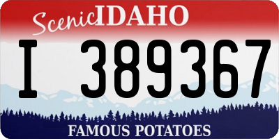 ID license plate I389367
