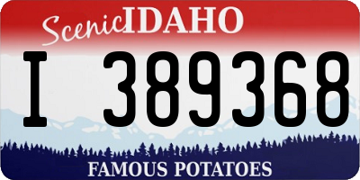 ID license plate I389368